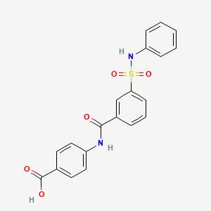 4-[[3-(Phenylsulfamoyl)benzoyl]amino]benzoic acid