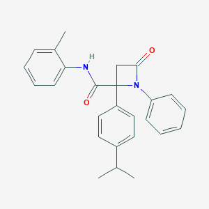 2-(4-isopropylphenyl)-N-(2-methylphenyl)-4-oxo-1-phenyl-2-azetidinecarboxamide