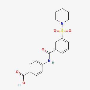 4-[(3-Piperidin-1-ylsulfonylbenzoyl)amino]benzoic acid