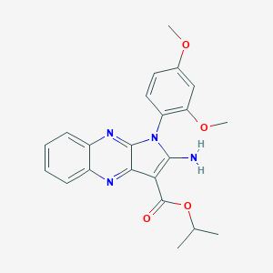 isopropyl 2-amino-1-(2,4-dimethoxyphenyl)-1H-pyrrolo[2,3-b]quinoxaline-3-carboxylate