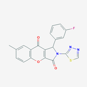 1-(3-Fluorophenyl)-7-methyl-2-(1,3,4-thiadiazol-2-yl)-1,2-dihydrochromeno[2,3-c]pyrrole-3,9-dione