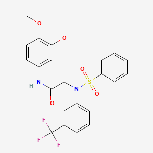 N~1~-(3,4-dimethoxyphenyl)-N~2~-(phenylsulfonyl)-N~2~-[3-(trifluoromethyl)phenyl]glycinamide