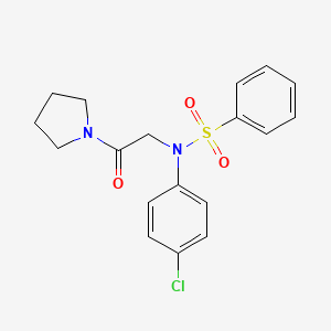 N-(4-chlorophenyl)-N-(2-oxo-2-pyrrolidin-1-ylethyl)benzenesulfonamide