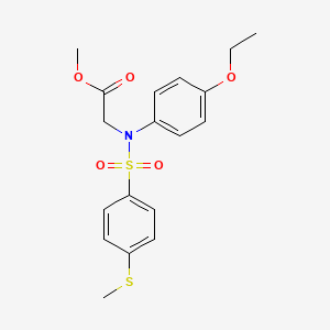 methyl 2-(4-ethoxy-N-(4-methylsulfanylphenyl)sulfonylanilino)acetate