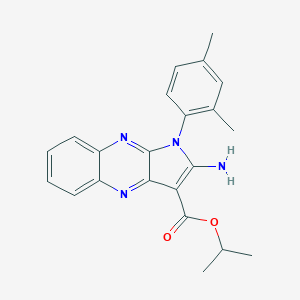 molecular formula C22H22N4O2 B356800 Propan-2-yl 2-amino-1-(2,4-dimethylphenyl)pyrrolo[3,2-b]quinoxaline-3-carboxylate CAS No. 799798-73-5