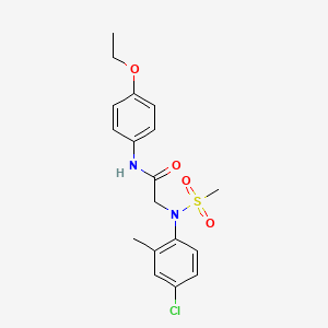 2-(4-chloro-2-methyl-N-methylsulfonylanilino)-N-(4-ethoxyphenyl)acetamide