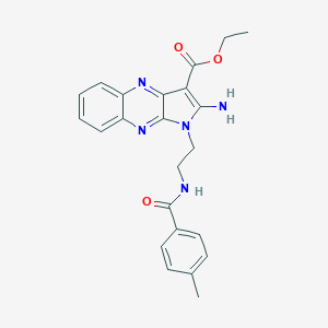 Ethyl 2-amino-1-[2-[(4-methylbenzoyl)amino]ethyl]pyrrolo[3,2-b]quinoxaline-3-carboxylate