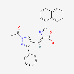 4-[(1-acetyl-3-phenyl-1H-pyrazol-4-yl)methylene]-2-(1-naphthyl)-1,3-oxazol-5(4H)-one