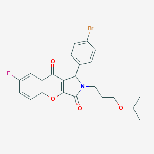 molecular formula C23H21BrFNO4 B356816 1-(4-Bromophenyl)-7-fluoro-2-(3-isopropoxypropyl)-1,2-dihydrochromeno[2,3-c]pyrrole-3,9-dione CAS No. 846587-61-9