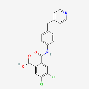 4,5-dichloro-2-({[4-(4-pyridinylmethyl)phenyl]amino}carbonyl)benzoic acid
