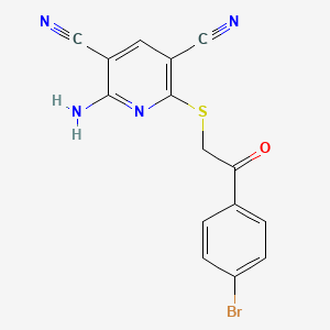 2-amino-6-{[2-(4-bromophenyl)-2-oxoethyl]thio}-3,5-pyridinedicarbonitrile