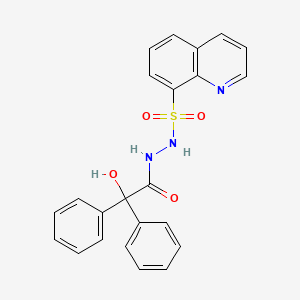 2-hydroxy-2,2-diphenyl-N'-(8-quinolinylsulfonyl)acetohydrazide