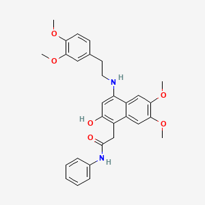 2-(4-{[2-(3,4-dimethoxyphenyl)ethyl]amino}-2-hydroxy-6,7-dimethoxy-1-naphthyl)-N-phenylacetamide