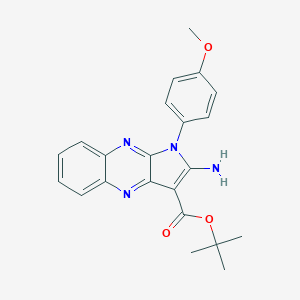 molecular formula C22H22N4O3 B356820 tert-butyl 2-amino-1-(4-methoxyphenyl)-1H-pyrrolo[2,3-b]quinoxaline-3-carboxylate CAS No. 835906-15-5