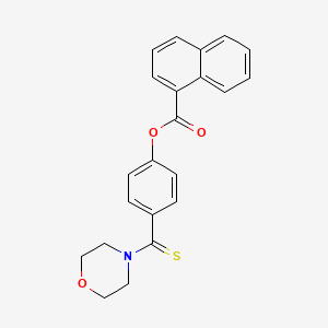 4-(4-morpholinylcarbonothioyl)phenyl 1-naphthoate