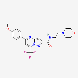 5-(4-methoxyphenyl)-N-[2-(4-morpholinyl)ethyl]-7-(trifluoromethyl)pyrazolo[1,5-a]pyrimidine-2-carboxamide