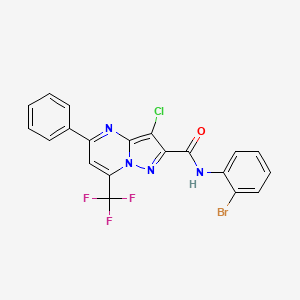 N-(2-bromophenyl)-3-chloro-5-phenyl-7-(trifluoromethyl)pyrazolo[1,5-a]pyrimidine-2-carboxamide