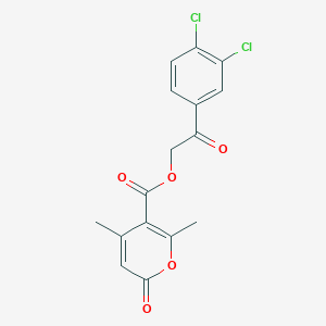 2-(3,4-dichlorophenyl)-2-oxoethyl 4,6-dimethyl-2-oxo-2H-pyran-5-carboxylate