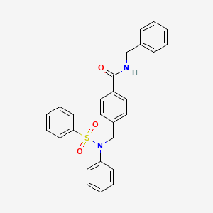 N-benzyl-4-{[phenyl(phenylsulfonyl)amino]methyl}benzamide