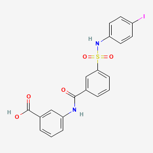 3-[(3-{[(4-iodophenyl)amino]sulfonyl}benzoyl)amino]benzoic acid