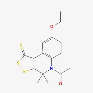 5-acetyl-8-ethoxy-4,4-dimethyl-4,5-dihydro-1H-[1,2]dithiolo[3,4-c]quinoline-1-thione