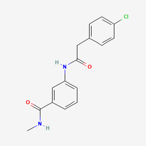 molecular formula C16H15ClN2O2 B3568345 3-{[(4-chlorophenyl)acetyl]amino}-N-methylbenzamide 