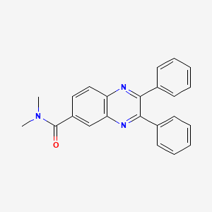 N,N-dimethyl-2,3-diphenyl-6-quinoxalinecarboxamide