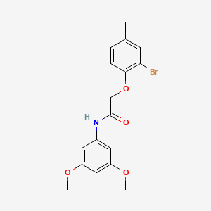 molecular formula C17H18BrNO4 B3568369 2-(2-bromo-4-methylphenoxy)-N-(3,5-dimethoxyphenyl)acetamide 