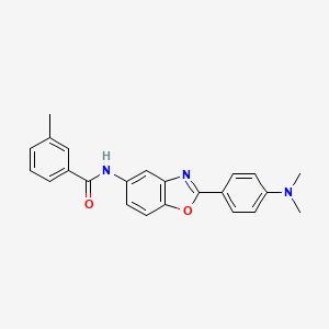 molecular formula C23H21N3O2 B3568375 N-{2-[4-(dimethylamino)phenyl]-1,3-benzoxazol-5-yl}-3-methylbenzamide 