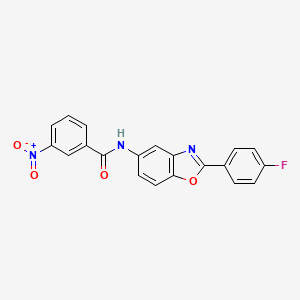 molecular formula C20H12FN3O4 B3568452 N-[2-(4-fluorophenyl)-1,3-benzoxazol-5-yl]-3-nitrobenzamide 