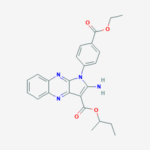 molecular formula C24H24N4O4 B356846 Butan-2-yl 2-amino-1-(4-ethoxycarbonylphenyl)pyrrolo[3,2-b]quinoxaline-3-carboxylate CAS No. 847179-01-5