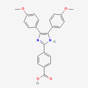 molecular formula C24H20N2O4 B3568462 4-[4,5-双(4-甲氧基苯基)-1H-咪唑-2-基]苯甲酸 