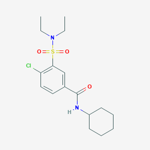 molecular formula C17H25ClN2O3S B3568502 4-chloro-N-cyclohexyl-3-[(diethylamino)sulfonyl]benzamide 