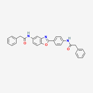 molecular formula C29H23N3O3 B3568533 2-phenyl-N-(4-{5-[(phenylacetyl)amino]-1,3-benzoxazol-2-yl}phenyl)acetamide 