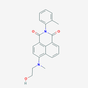molecular formula C22H20N2O3 B3568537 6-[(2-hydroxyethyl)(methyl)amino]-2-(2-methylphenyl)-1H-benzo[de]isoquinoline-1,3(2H)-dione CAS No. 5545-38-0