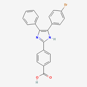 molecular formula C22H15BrN2O2 B3568548 4-[4-(4-bromophenyl)-5-phenyl-1H-imidazol-2-yl]benzoic acid 