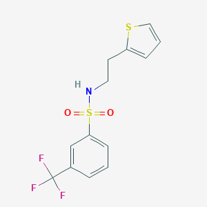 molecular formula C13H12F3NO2S2 B356855 N-[2-(2-thienyl)ethyl]-3-(trifluoromethyl)benzenesulfonamide CAS No. 1023212-35-2