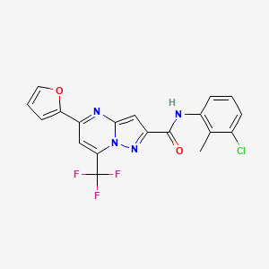 molecular formula C19H12ClF3N4O2 B3568730 N-(3-chloro-2-methylphenyl)-5-(2-furyl)-7-(trifluoromethyl)pyrazolo[1,5-a]pyrimidine-2-carboxamide 