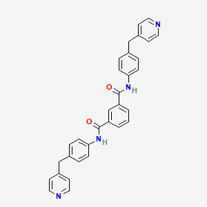 molecular formula C32H26N4O2 B3568732 N,N'-bis[4-(4-pyridinylmethyl)phenyl]isophthalamide 