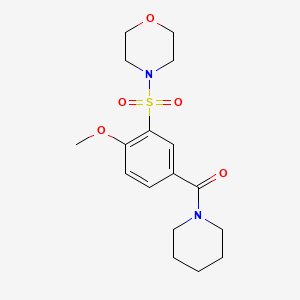 molecular formula C17H24N2O5S B3568735 4-{[2-methoxy-5-(1-piperidinylcarbonyl)phenyl]sulfonyl}morpholine CAS No. 5919-98-2
