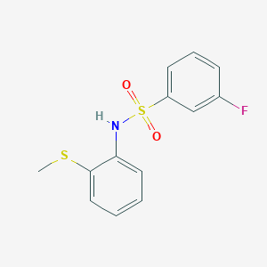 3-fluoro-N-[2-(methylsulfanyl)phenyl]benzenesulfonamide