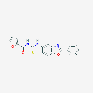 molecular formula C20H15N3O3S B356876 N-[[2-(4-methylphenyl)-1,3-benzoxazol-5-yl]carbamothioyl]furan-2-carboxamide CAS No. 347334-09-2