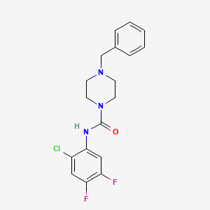 molecular formula C18H18ClF2N3O B3568795 4-benzyl-N-(2-chloro-4,5-difluorophenyl)-1-piperazinecarboxamide 