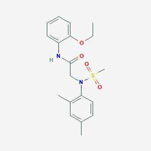 molecular formula C19H24N2O4S B3568805 N~2~-(2,4-dimethylphenyl)-N~1~-(2-ethoxyphenyl)-N~2~-(methylsulfonyl)glycinamide 