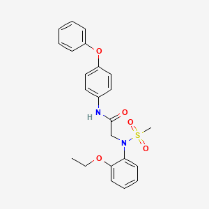 molecular formula C23H24N2O5S B3568812 N~2~-(2-ethoxyphenyl)-N~2~-(methylsulfonyl)-N~1~-(4-phenoxyphenyl)glycinamide 