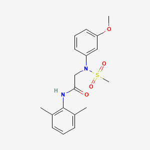 molecular formula C18H22N2O4S B3568820 N~1~-(2,6-dimethylphenyl)-N~2~-(3-methoxyphenyl)-N~2~-(methylsulfonyl)glycinamide 