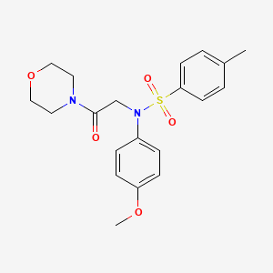 molecular formula C20H24N2O5S B3568825 N-(4-methoxyphenyl)-4-methyl-N-[2-(4-morpholinyl)-2-oxoethyl]benzenesulfonamide 