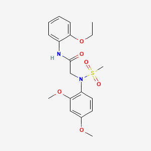 molecular formula C19H24N2O6S B3568829 N~2~-(2,4-dimethoxyphenyl)-N~1~-(2-ethoxyphenyl)-N~2~-(methylsulfonyl)glycinamide CAS No. 6220-57-1