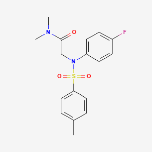 molecular formula C17H19FN2O3S B3568846 N~2~-(4-fluorophenyl)-N~1~,N~1~-dimethyl-N~2~-[(4-methylphenyl)sulfonyl]glycinamide 