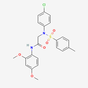 molecular formula C23H23ClN2O5S B3568861 N~2~-(4-chlorophenyl)-N~1~-(2,4-dimethoxyphenyl)-N~2~-[(4-methylphenyl)sulfonyl]glycinamide 